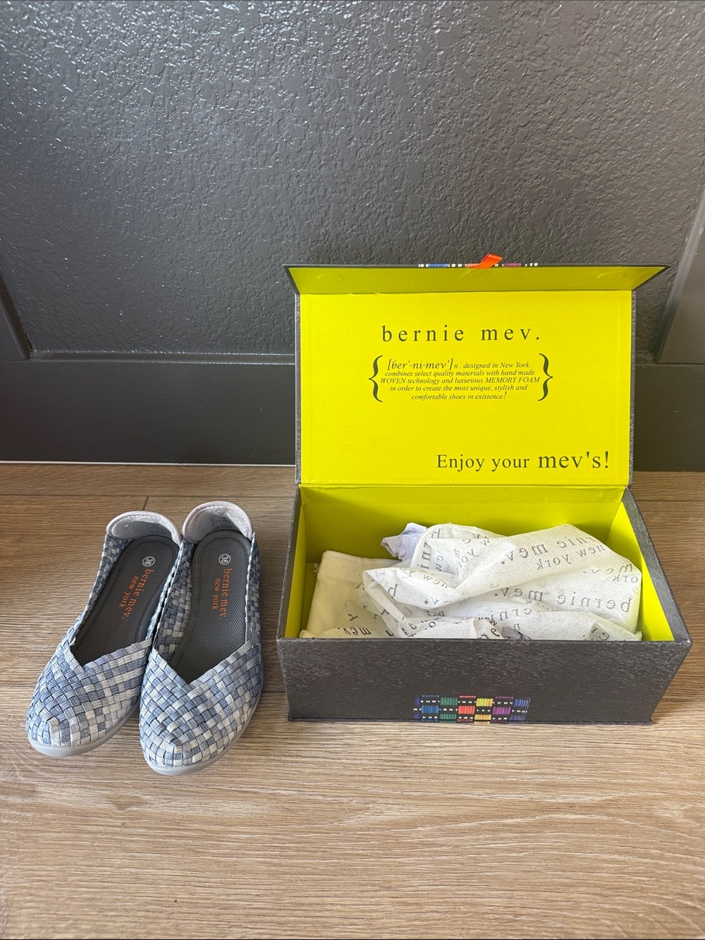 Bernie Mev Catwalk Denim Shimmer Flats